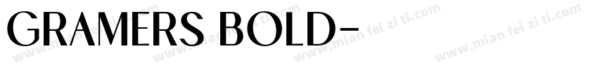 Gramers Bold字体转换
